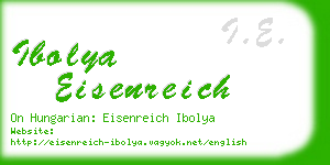 ibolya eisenreich business card